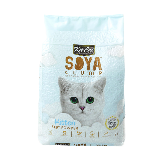 Kit Cat Soya Clump Kitten Baby Powder Cat Litter 7L