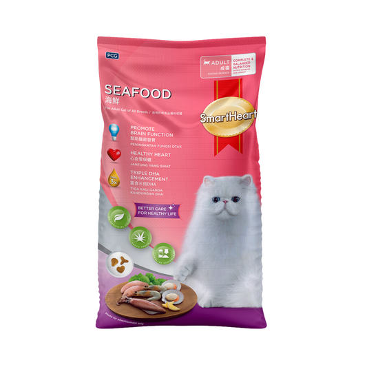 SmartHeart Adult Seafood Dry Cat Food 7kg