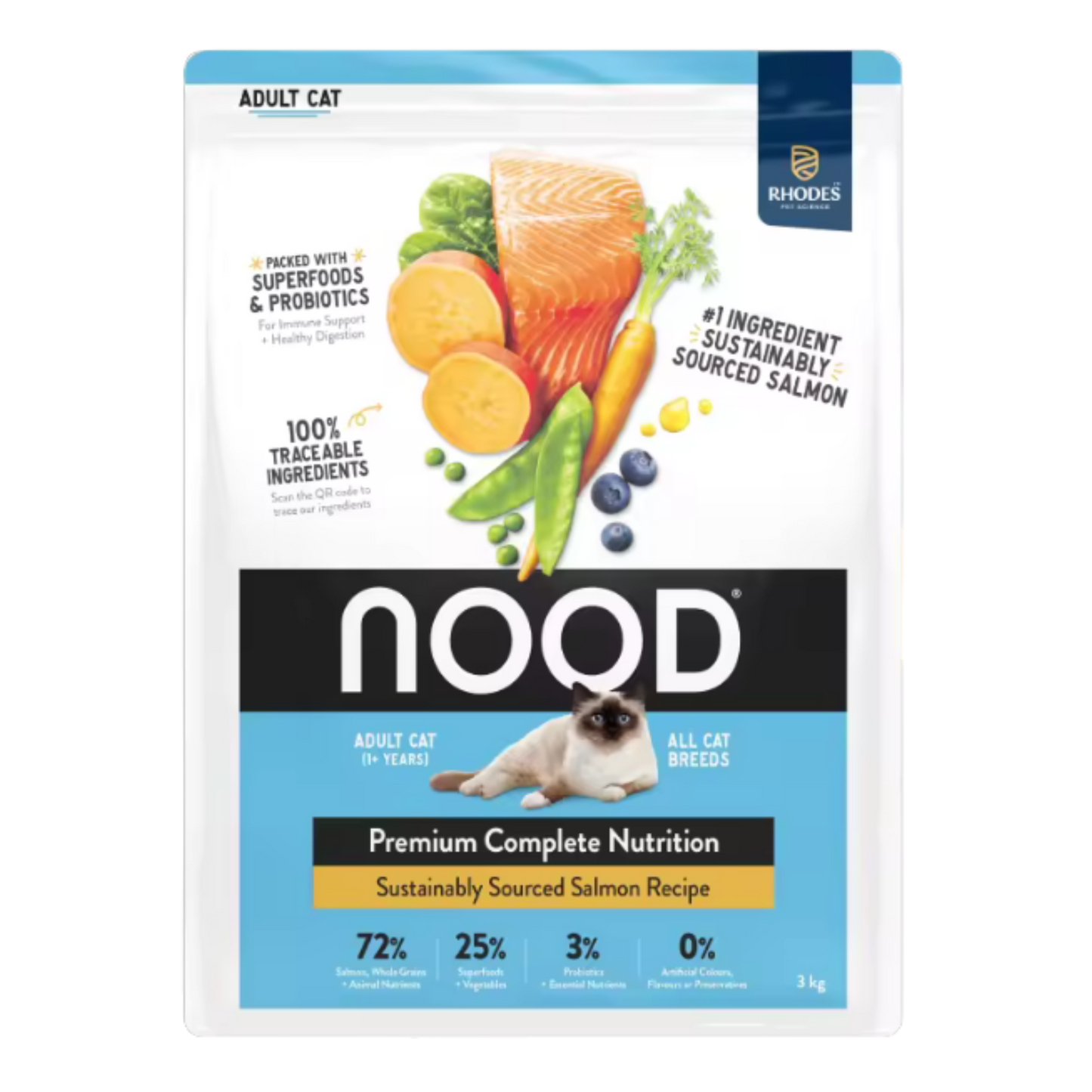 NOOD Cat Dry Food Sustainably-Sourced Salmon Recipe 3kg