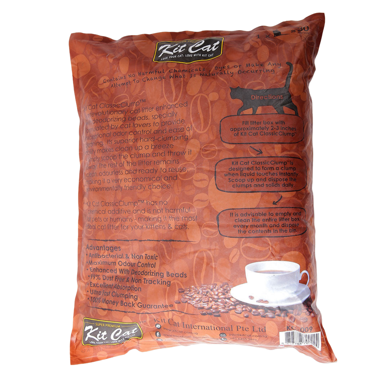 Kit Cat Classic Clump Coffee Cat Litter 10L