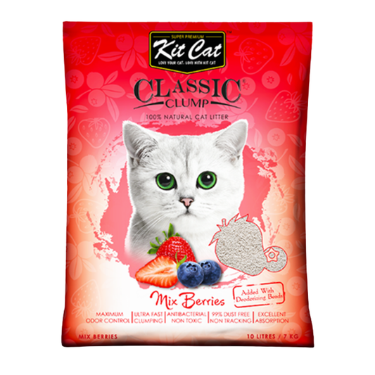 Kit Cat Classic Clump Mix Berries Cat Litter 10L