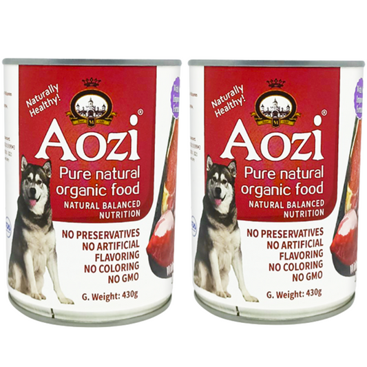Aozi Beef and Liver Wet Dog Food 430g (2 cans)