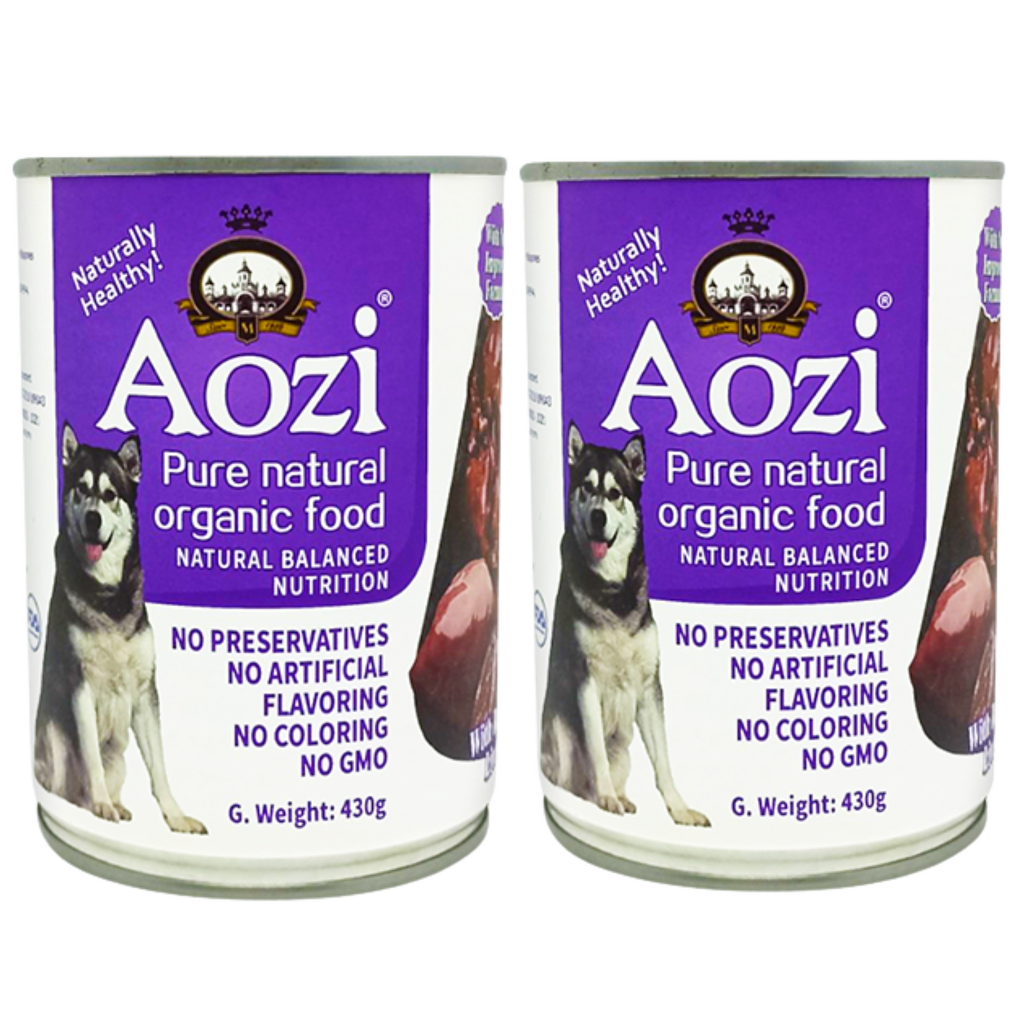 Aozi Liver Wet Dog Food 430g (2 cans)